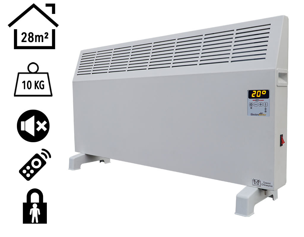 Heatbox Konvektör 2500W Dijital Elektrikli Isıtıcı
