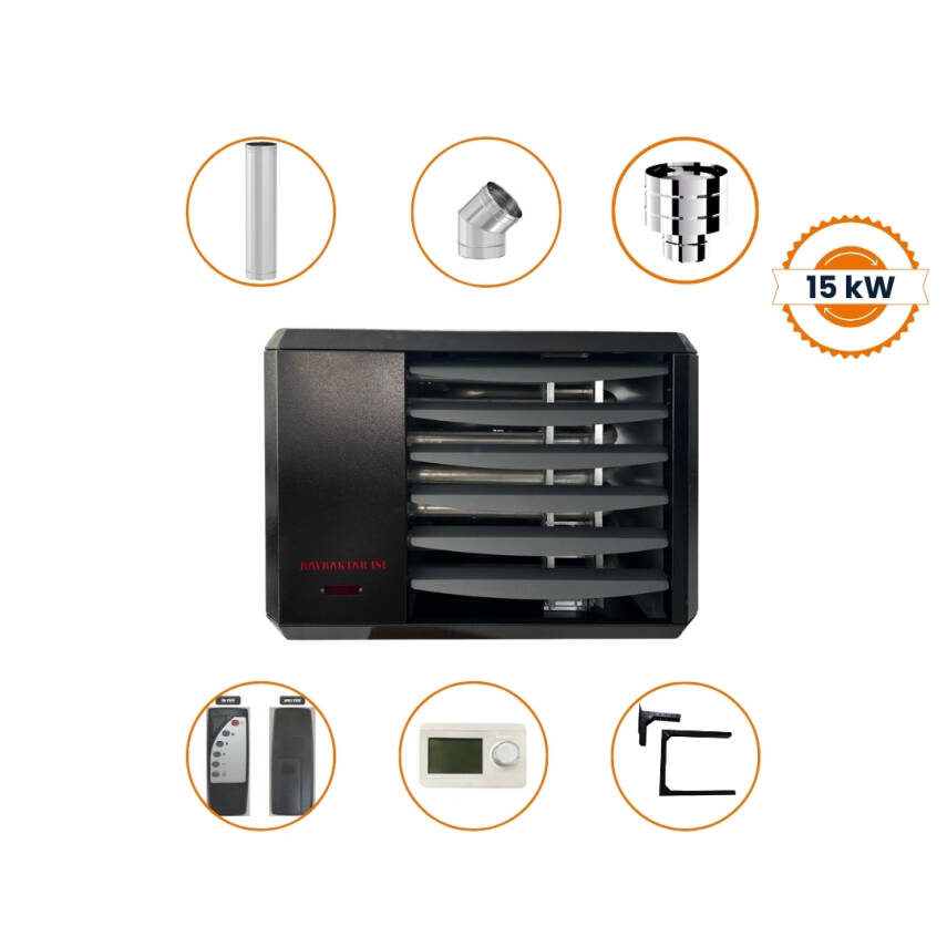 Set 15 Bayraktar Sıcak Hava Üreteci 15 kW Komple Set - 1